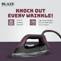 Havells DRY IRON BLAZE BLACK 1250W - Premium Dry Iron