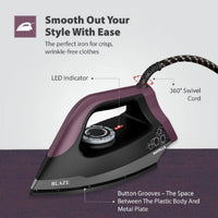 Havells DRY IRON BLAZE BLACK 1250W - Premium Dry Iron