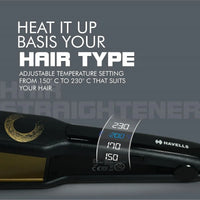 Havells HAIR STRAIGHTENER HS 4122 - Premium Hair Styling Appliance