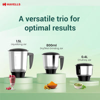 Havells FORCE 500 MG 3 JAR BLACK - Premium Food Preparation Appliance