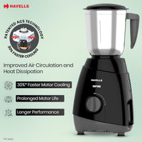 Havells FORCE 500 MG 3 JAR BLACK - Premium Food Preparation Appliance