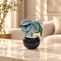 Premium Artificial Showpiece Flower Pot Home Decor, Decorative Home Item / Tabletop Statue / Luxury Flower Showpiece for Living Room, Office & Gifting