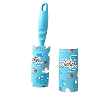 Anupam blue lint roller on white background