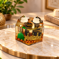Anupam Islamic mosque miniature liquid motion cube showpiece