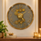 Anupam Premium Grey & Gold Decorative Gear Design Round Wall Clock for Living Room, Office & Luxury Home Decor - main