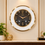 Anupam Luxury Black, White & Gold Crystal Accent Round Wall Clock for Living Room, Bedroom & Office Decor - main