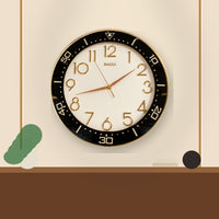 Anupam Premium Black & White Round Wall Clock with Gold Number Markers for Living Room, Bedroom & Office Decor - usage