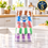 Anupam pack of 5 striped microfiber cleaning towels packaged