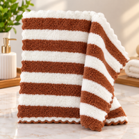 Anupam striped microfiber cleaning towel close-up