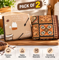 Anupam printed kitchen towel Pattern B features