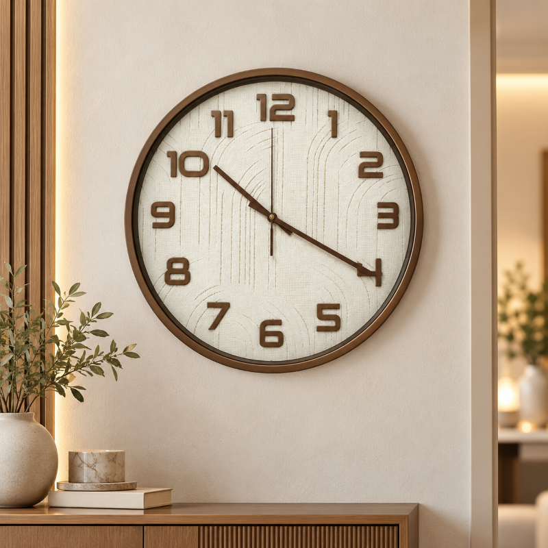 Anupam metal round wall clock 125972 lifestyle