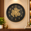 Anupam Luxury Black & Gold Exposed Gear Design Round Wall Clock with Large Numbers for Living Room & Office Decor - main