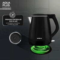 Havells AQUA KETTLE BLACK PLUS 1.2 - Premium Electric Kettle