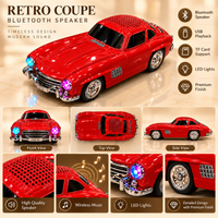 Retro coupe wireless speaker views and features