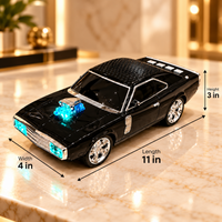 11 inch black muscle car Bluetooth speaker dimension length 11 width 4 height 3 inches