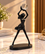 Anupam modern abstract woman bust figurine matte black and gold front view