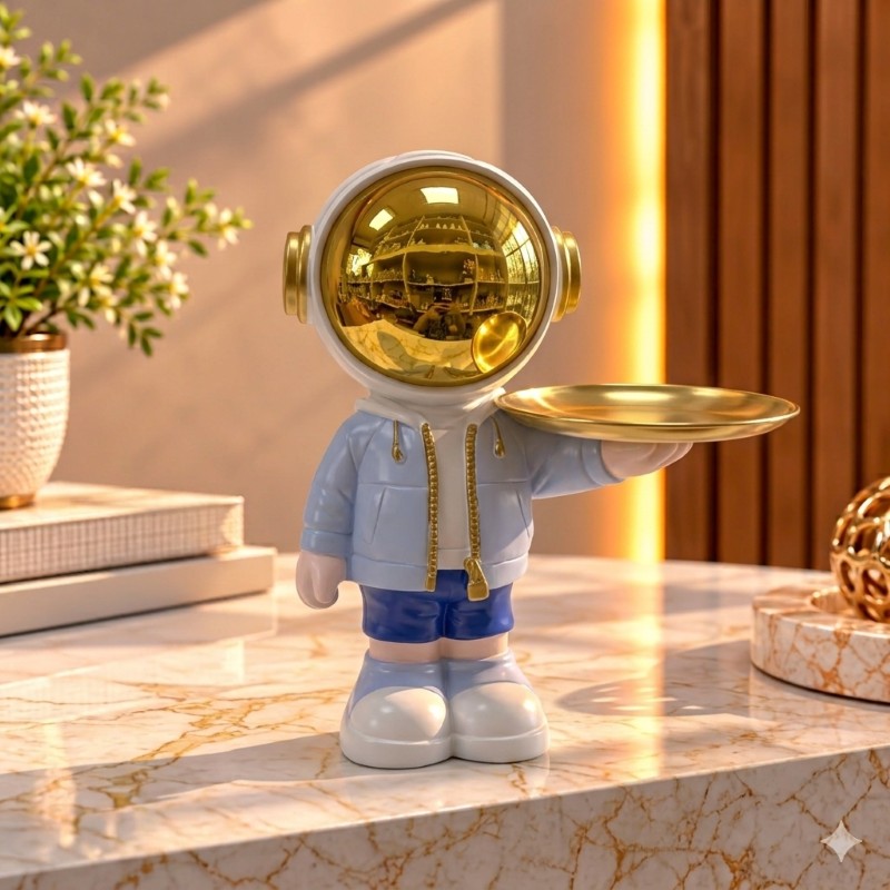 Anupam Artistic Modern Figurine Premium Polyresin Metallic Finish Decorative Showpiece for Home, Office & Gifting