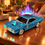 Anupam 10W car design wireless Bluetooth speaker - blue lifestyle view
