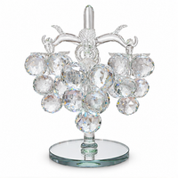 Anupam Premium Crystal Grapes Showpiece on Stand | Elegant Home Decor Table Accent Gift Items - Pack of 1