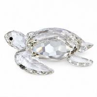 Anupam Premium Crystal Turtle Showpiece | Elegant Home Decor Table Accent - Glass Clear Color (Pack of 1)