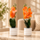 Premium Artificial Graceful Flower Pot set Home Decor, Decorative Home Item / Tabletop Statue / Luxury Flower Showpiece for Living Room, Office & Gifting