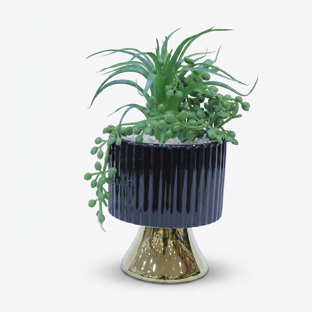 Premium Artificial Graceful Flower Pot Home Decor, Decorative Home Item / Tabletop Statue / Luxury Flower Showpiece for Living Room, Office & Gifting
