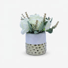 Artificial White Rose Flower Pot / Decorative Flower Arrangement / Home Decor Flower Pot