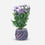 Artificial Purple Orchid Flower Pot, White & Pink Ceramic Decorative Floral Plant for Home Décor & Gifting