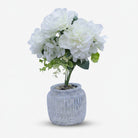 Artificial White Flower Pot / Decorative White Floral Arrangement / Home Decor Flower Pot