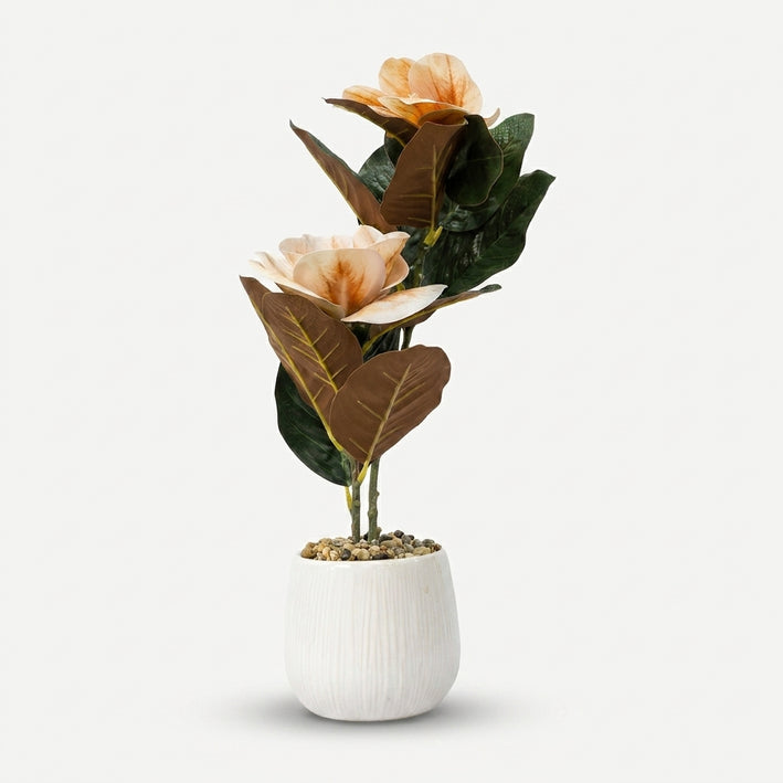 Premium Artificial Graceful Flower Pot Home Decor, Decorative Home Item / Tabletop Statue / Luxury Flower Showpiece for Living Room, Office & Gifting