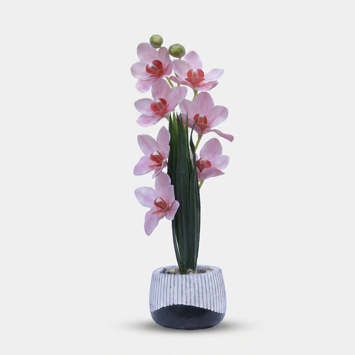 Premium Artificial Graceful Flower Pot Home Decor, Decorative Home Item / Tabletop Statue / Luxury Flower Showpiece for Living Room, Office & Gifting