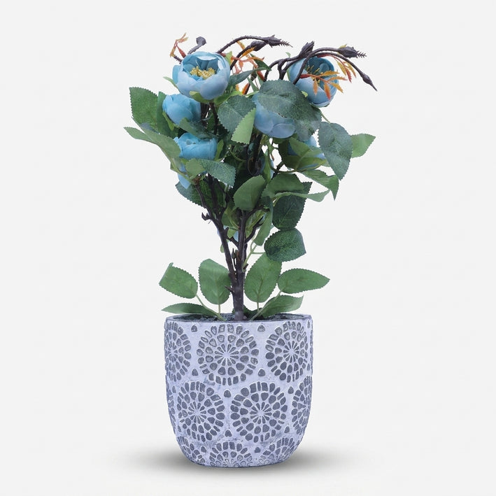 Premium Artificial Graceful Flower Pot Home Decor, Decorative Home Item / Tabletop Statue / Luxury Flower Showpiece for Living Room, Office & Gifting