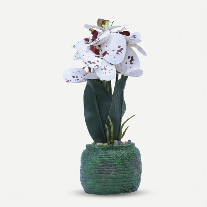 Premium Artificial Graceful Flower Pot Home Decor, Decorative Home Item / Tabletop Statue / Luxury Flower Showpiece for Living Room, Office & Gifting