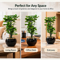 Premium Artificial Beautiful Flower Pot Home Decor, Decorative Home Item / Tabletop Statue / Luxury Flower Showpiece for Living Room, Office & Gifting