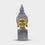 Premium Elegant Decorative Buddha Head Statue Gold & Grey Finish for Home Office Decor