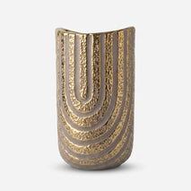 Decorative Ceramic Pot with Gold Pattern Design, Multicolour Flower Vase for Home Décor, Table Décor & Gifting