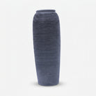 Premium Charming Tall Dark Grey Textured Ceramic Vase for Living Room Home Decor