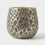 Premium Enchanting Gold & Grey Mosaic Pattern Round Ceramic Vase for Home Decor