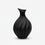 Premium Exquisite Black Ribbed Textured Ceramic Vase for Modern Home Office Decor