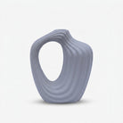 Premium Stunning Modern Lavender Sculptural Ceramic Vase with Abstract Design