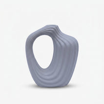Modern Loop Ceramic Flower Vase, Black Grey White Decorative Vase for Home Décor, Table Décor & Gifting