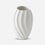 Premium Gorgeous White Ribbed Oval Ceramic Vase for Modern Home Decoration