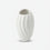 Premium Graceful White Textured Ribbed Ceramic Vase for Home Office Decor