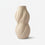 Premium Charming Beige Twisted Ribbed Ceramic Vase for Modern Home Decoration