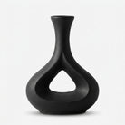 Premium Alluring Black Modern Loop Shape Ceramic Vase for Home Office Decor