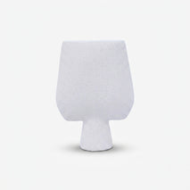 Teal Hollow Ceramic Flower Vase, White Cream Decorative Vase for Home Décor, Table Décor & Gifting