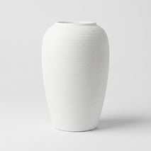 White Swirl Ceramic Flower Vase, White Black Cream Decorative Vase for Home Décor, Table Décor & Gifting