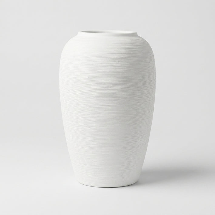 Premium Gorgeous Minimalist White Textured Ceramic Vase