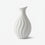 Premium Graceful Elegant White Ribbed Wave Ceramic Vase