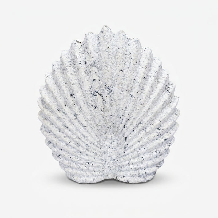 Premium Alluring White Shell-Inspired Ceramic Decorative Vase